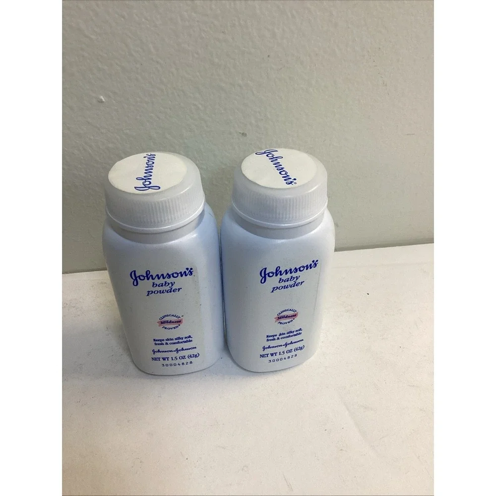 X 2Johnsons Baby Powder w/ TALC 1.5 Oz Original Travel Size New Sealed
